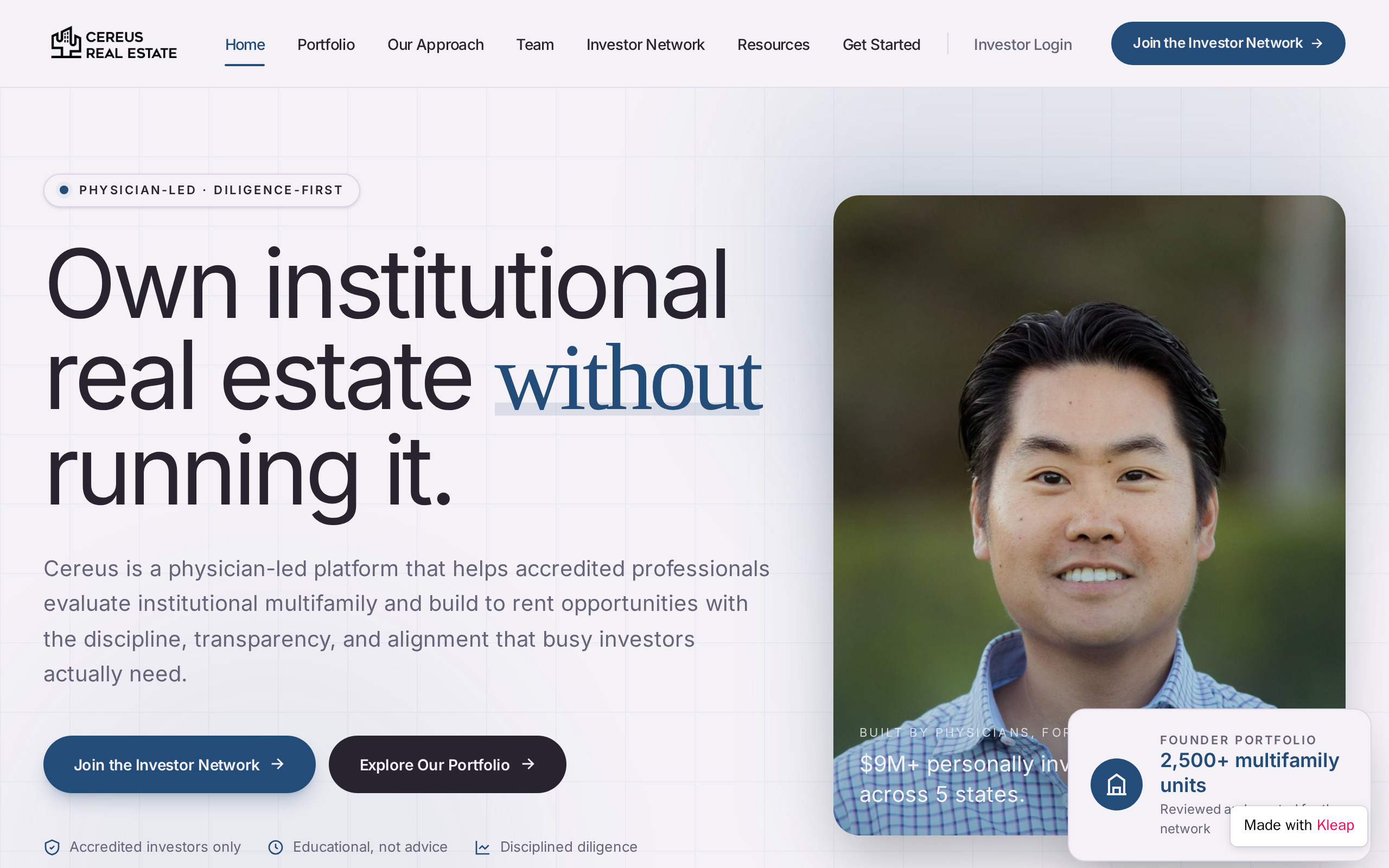 Cereus Real Estate website example