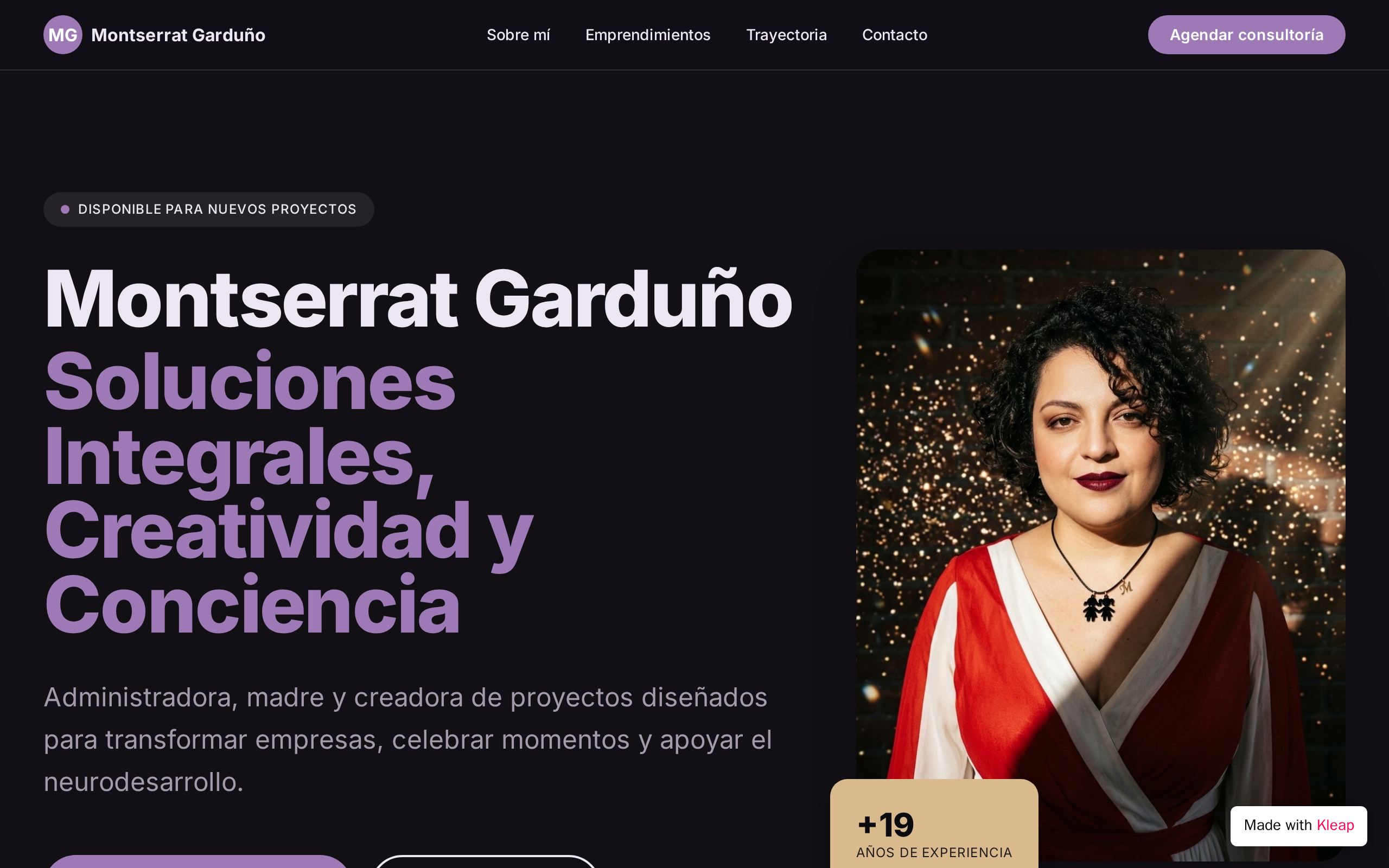 MontseGarduno website example