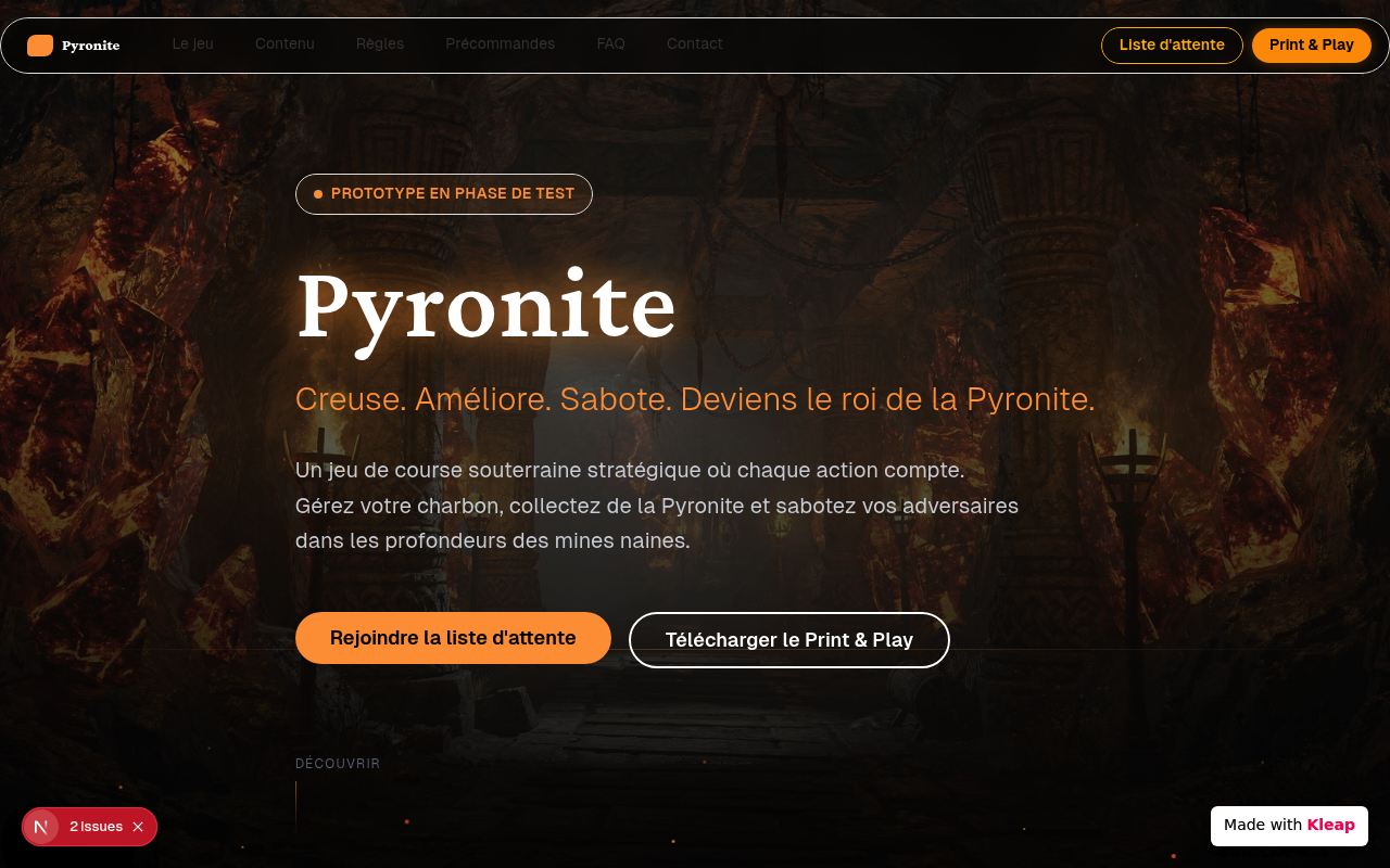 Pyronite website example