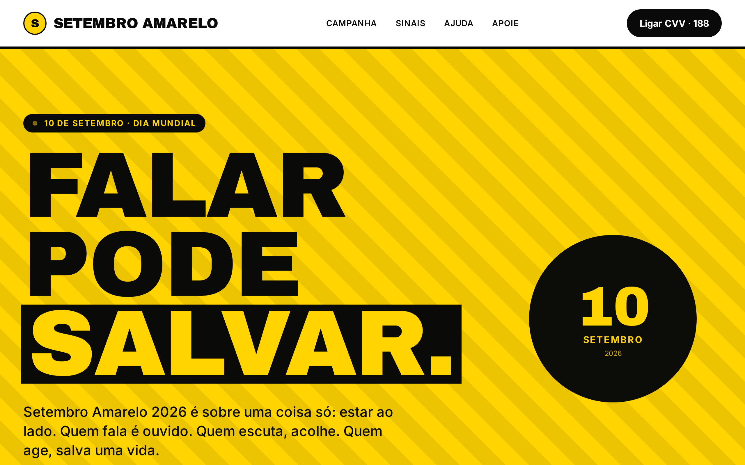 Setembro Amarelo website example