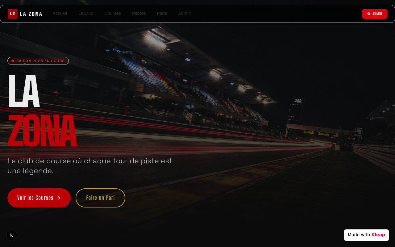 un club de course appelez la zona dedans website example
