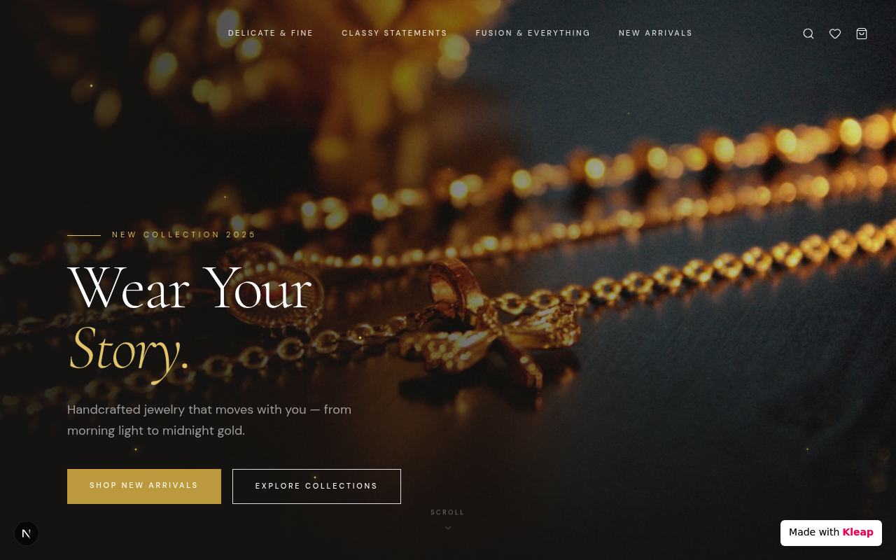 Aurelia' by Sonika website example