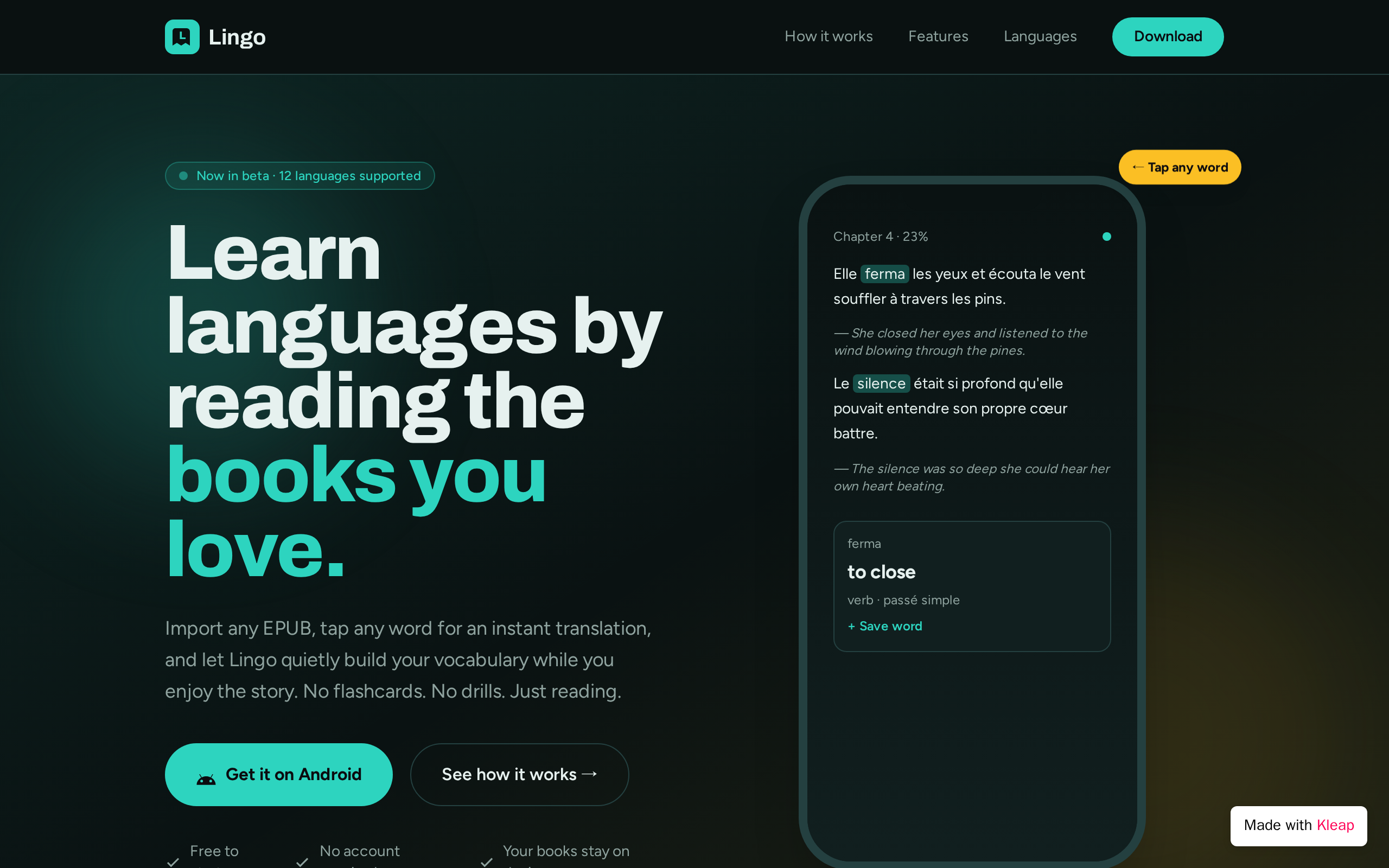 ReadLingua website example