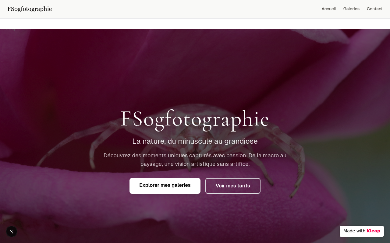 FSogfotographie website example