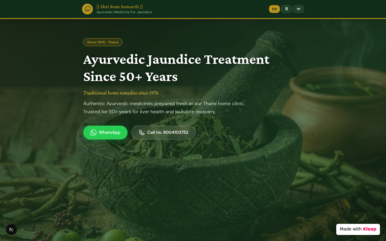 Ayurvedic jaundice medicine clinic website example