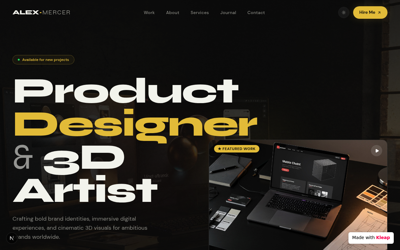 Creators website example
