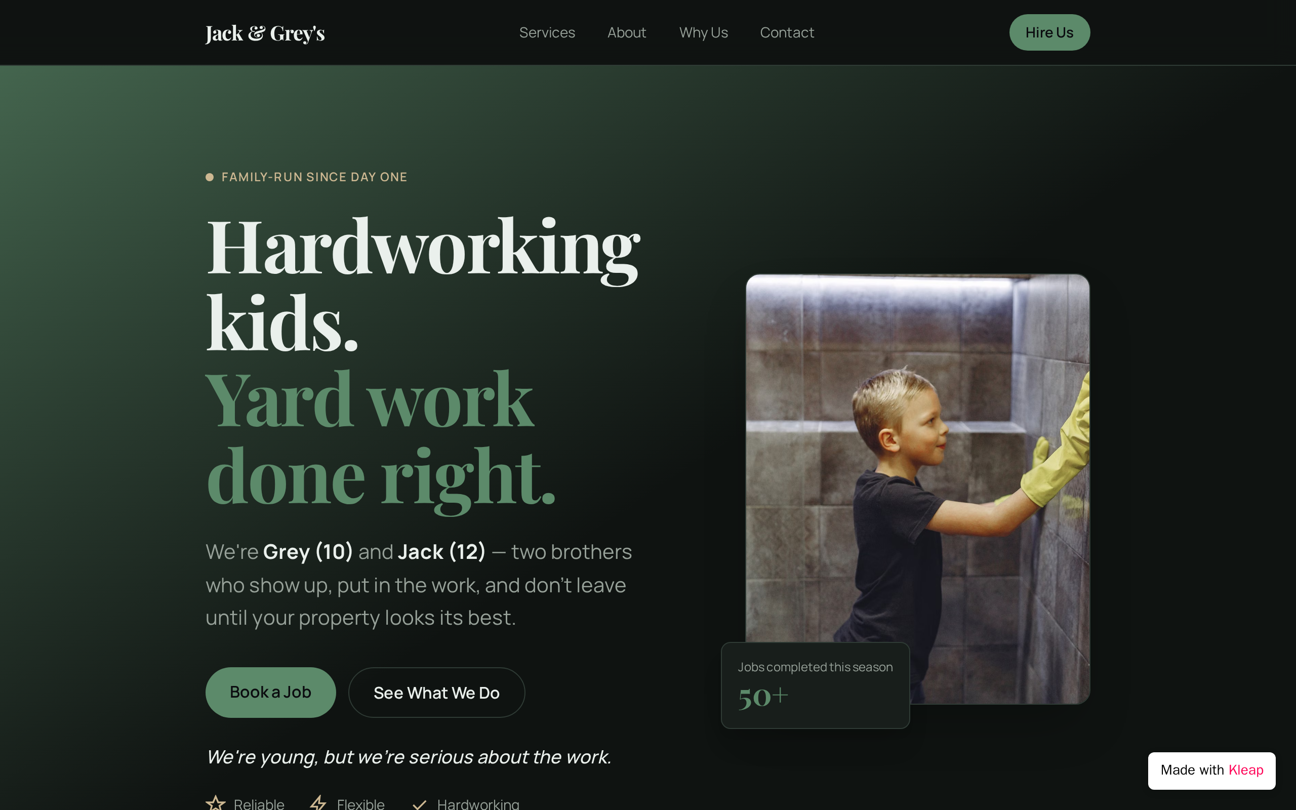 Property Services website example