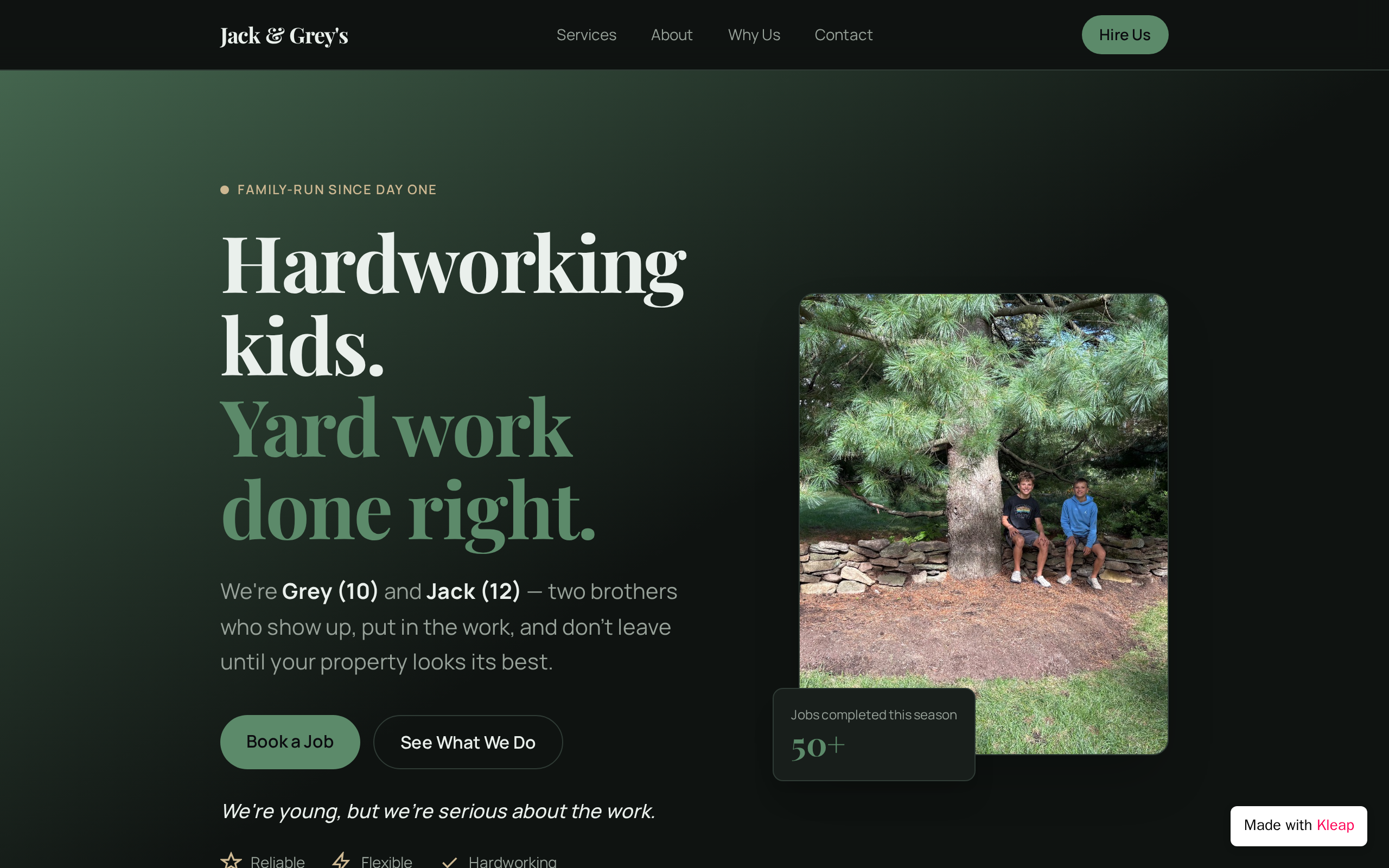 Property Services website example