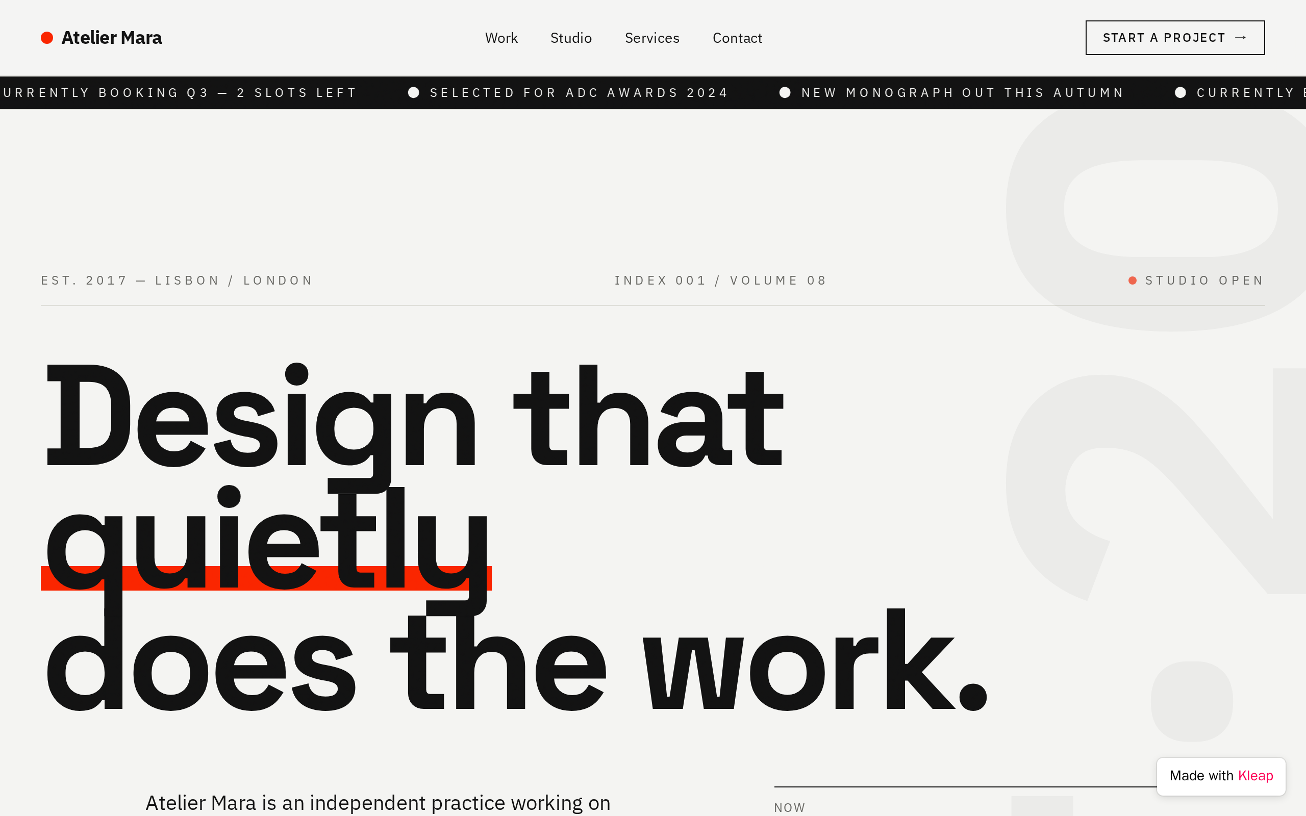 Folio Craft website example