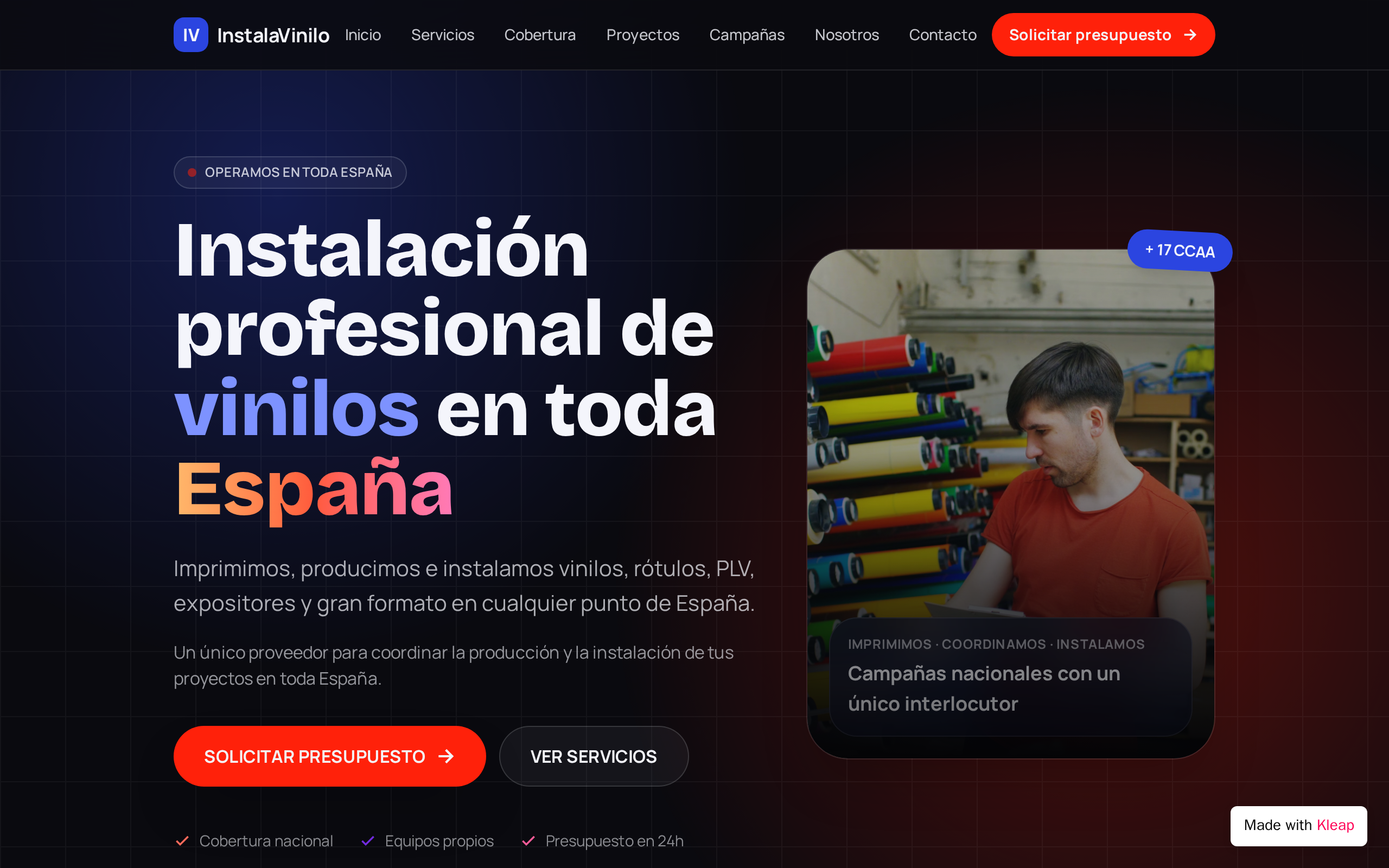 InstalaVinilo website example