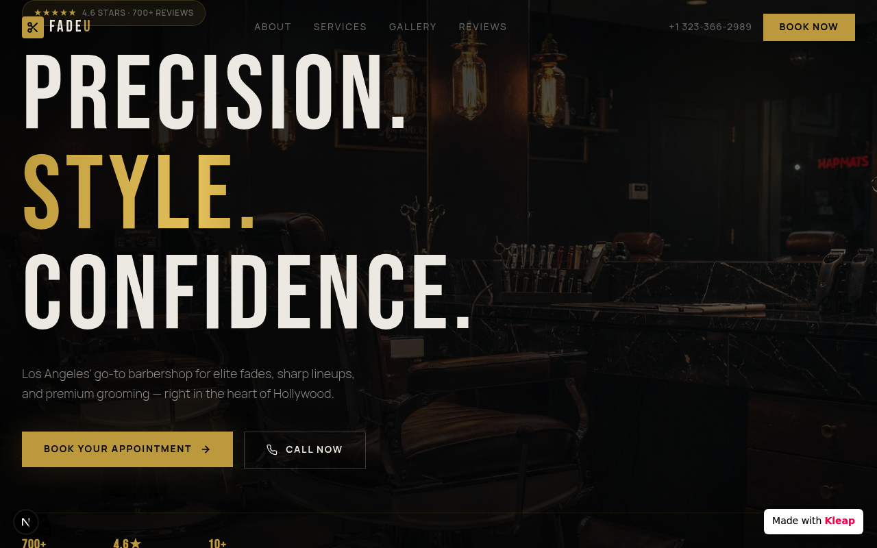 Elite Fades website example