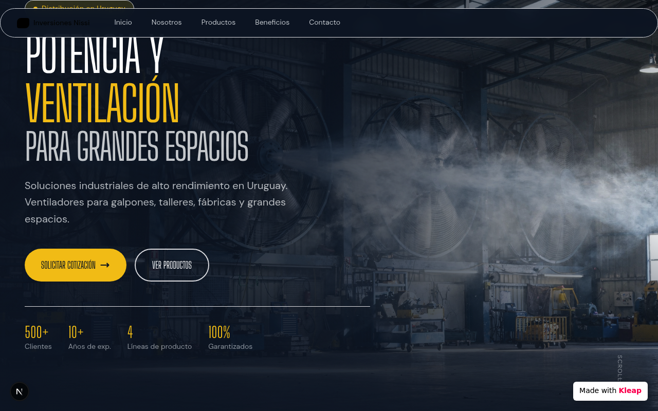 Inversiones Nissi website example