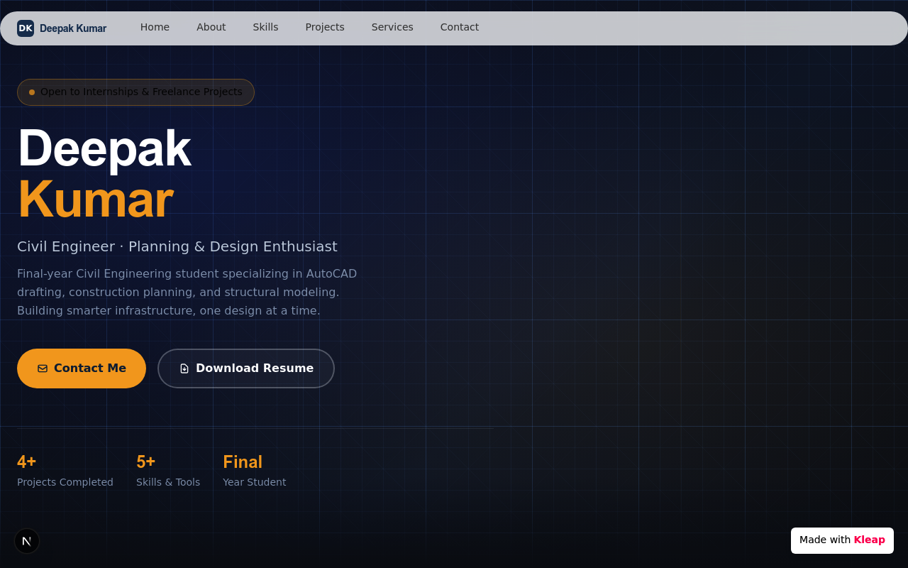 Portfolio website example