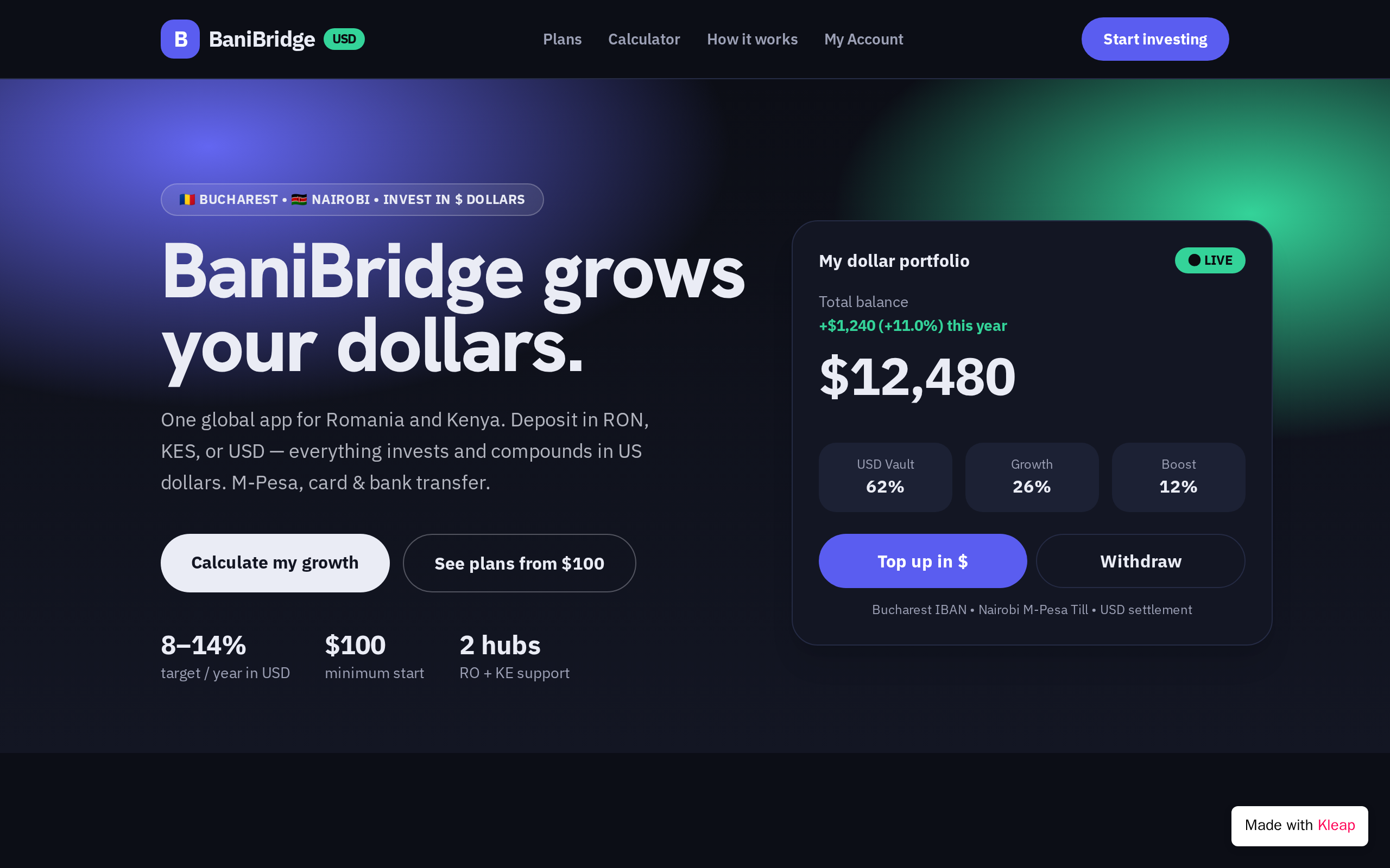 DuniaCapital website example