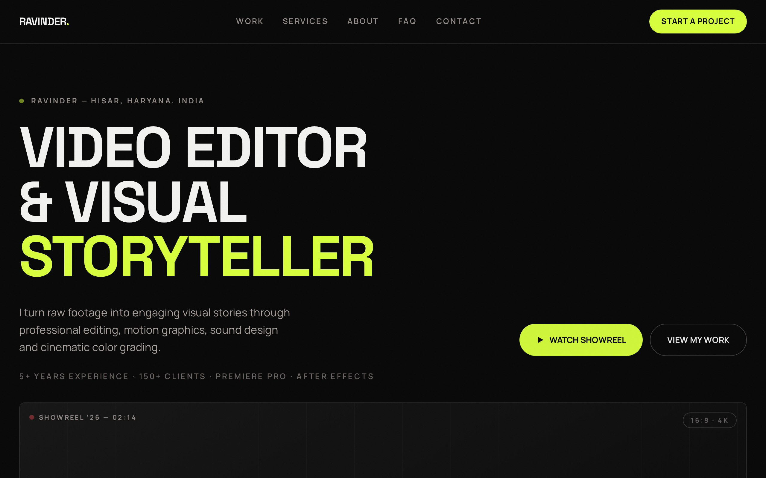 Ravinder website example