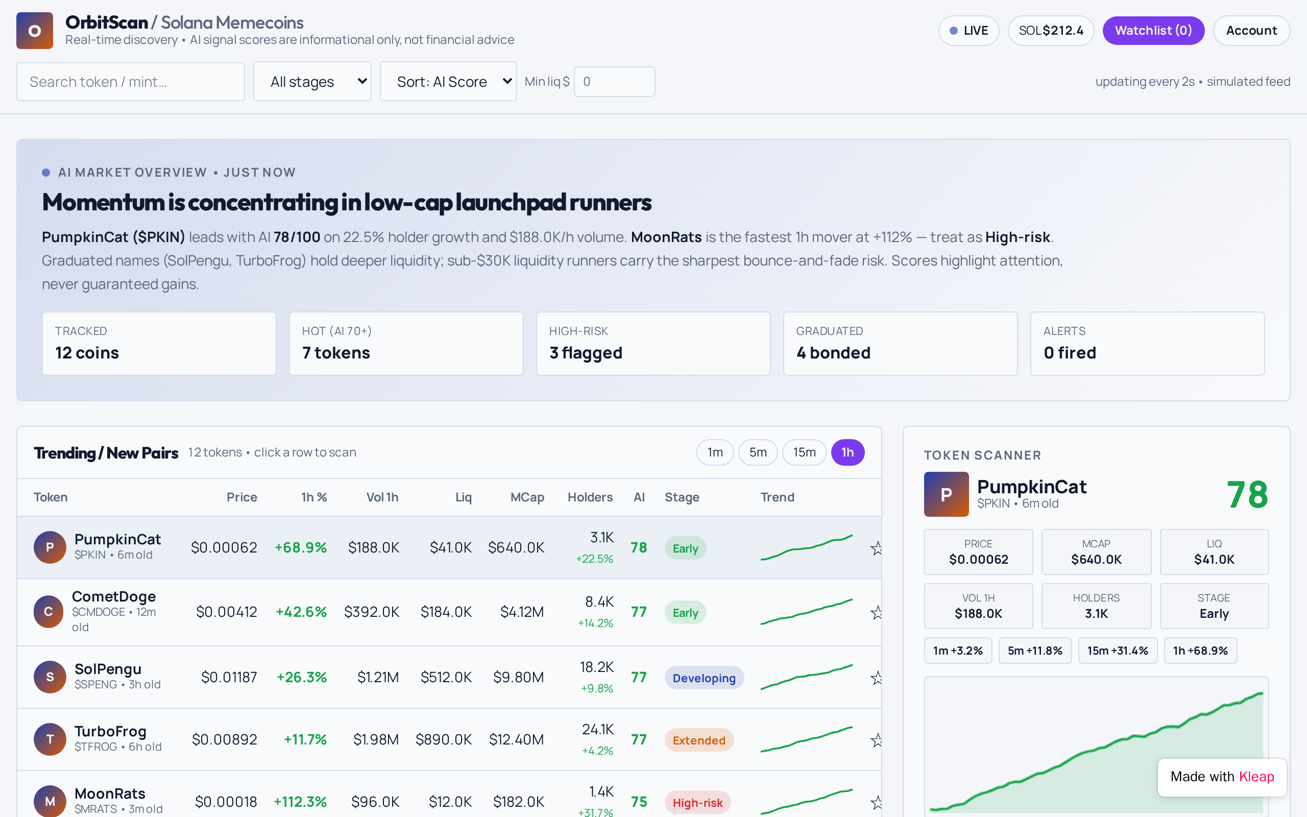 New Pairs — built with Kleap