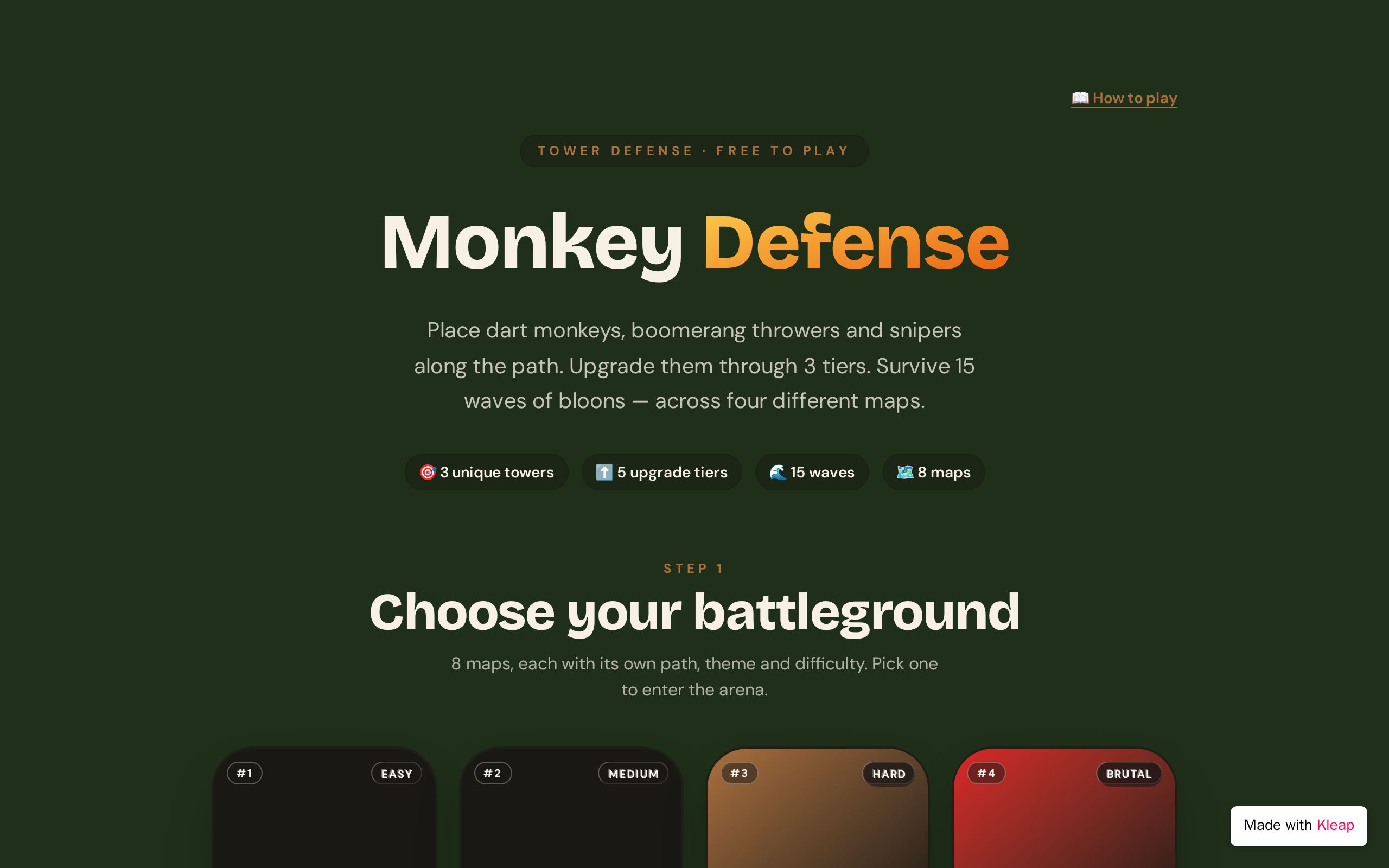 Monkey Tower Defense