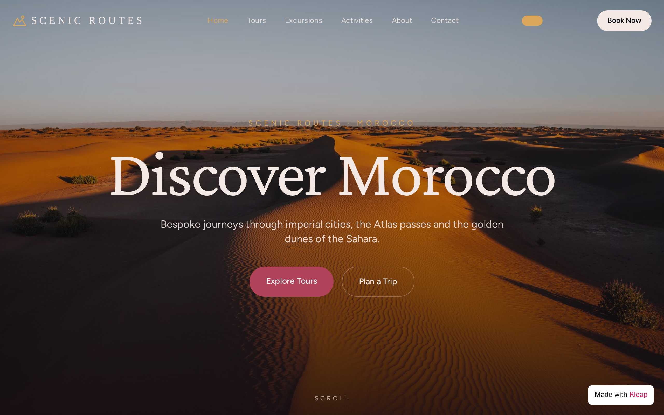 Scenic Routes website example