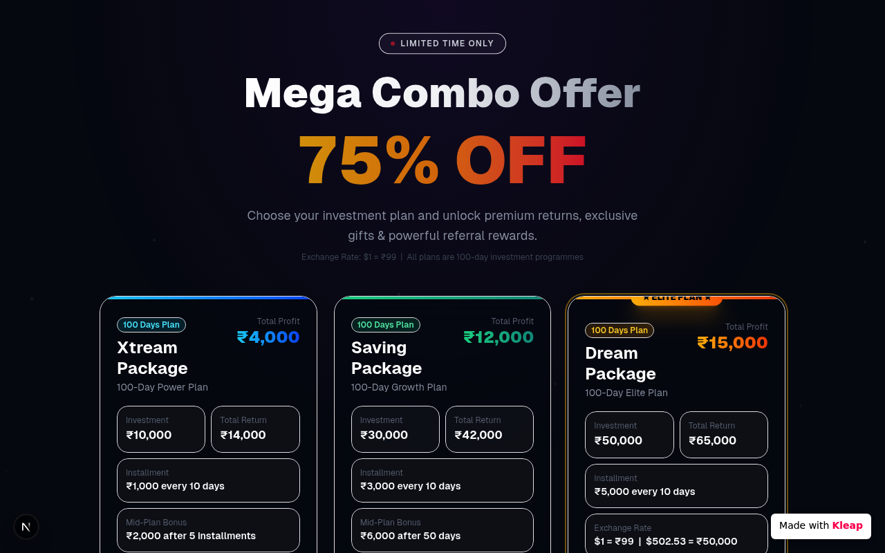 BIG SALE website example