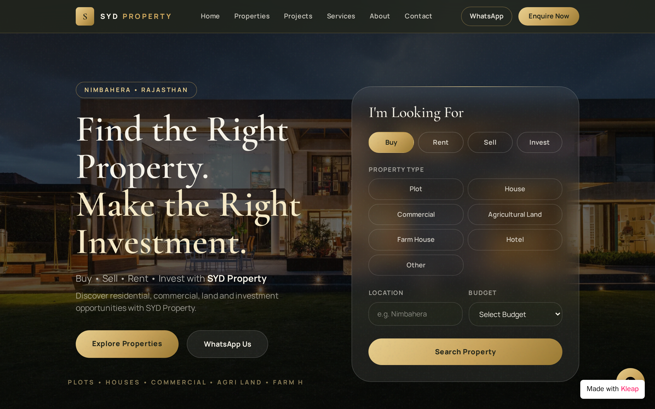 SYD Property website example