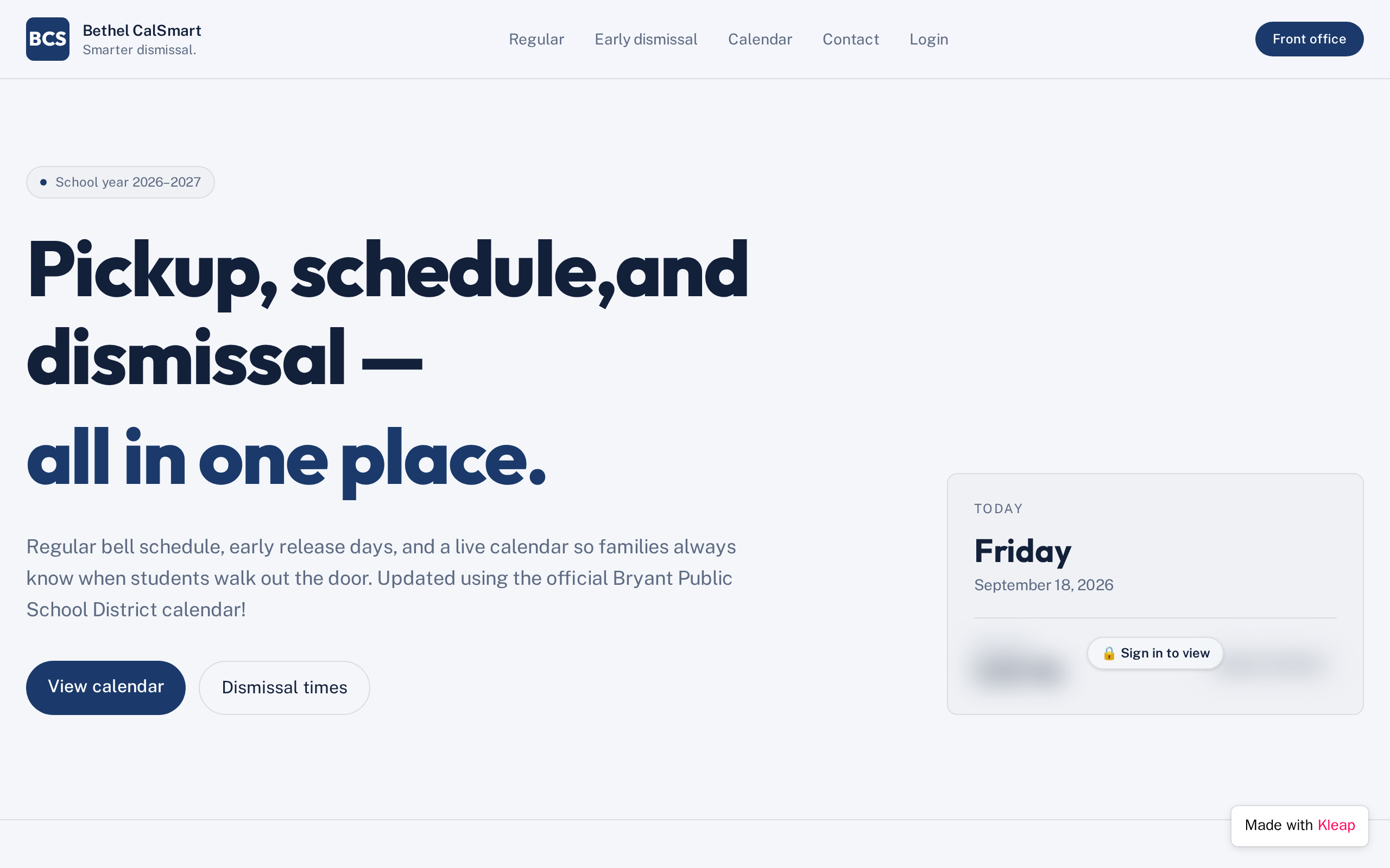 Bryant — built with Kleap