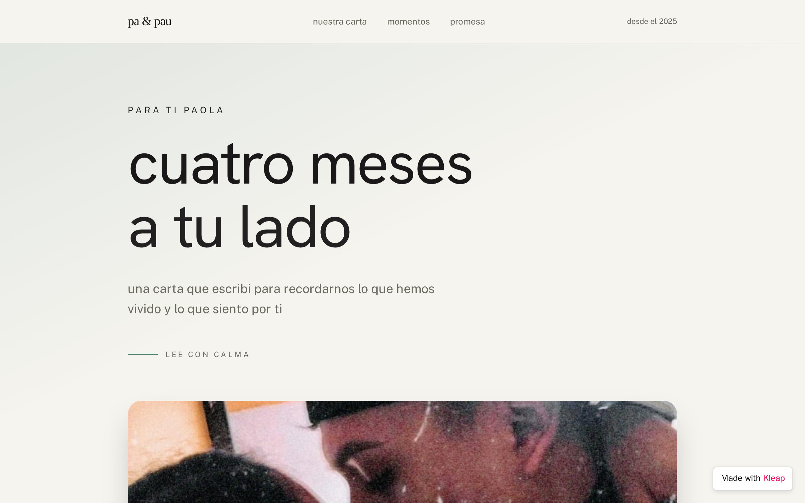 Te Amo Paola website example