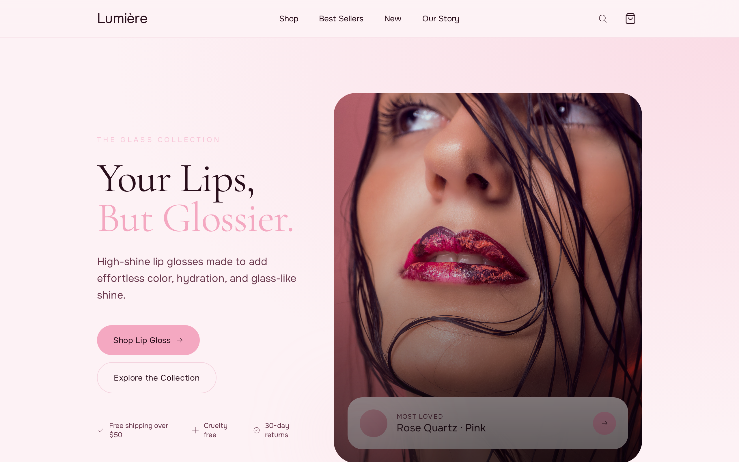 LushGloss website example
