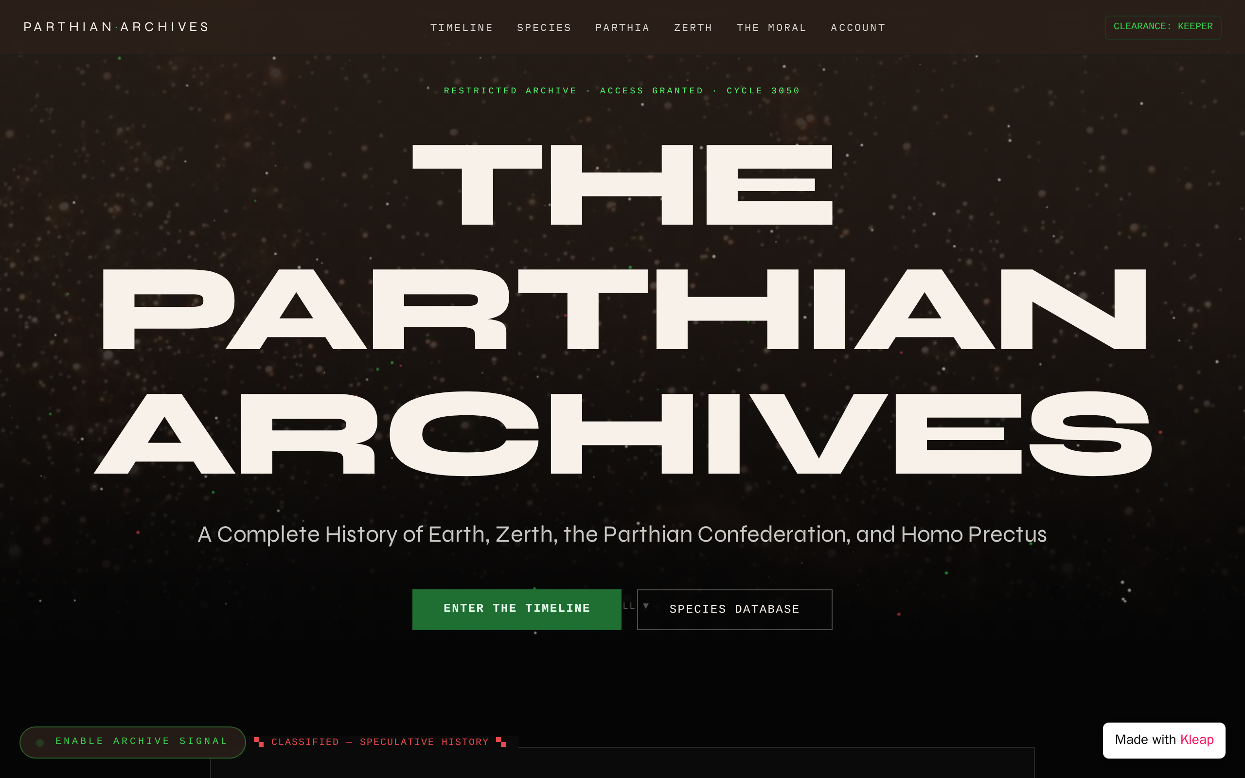 Parthian Confederation website example