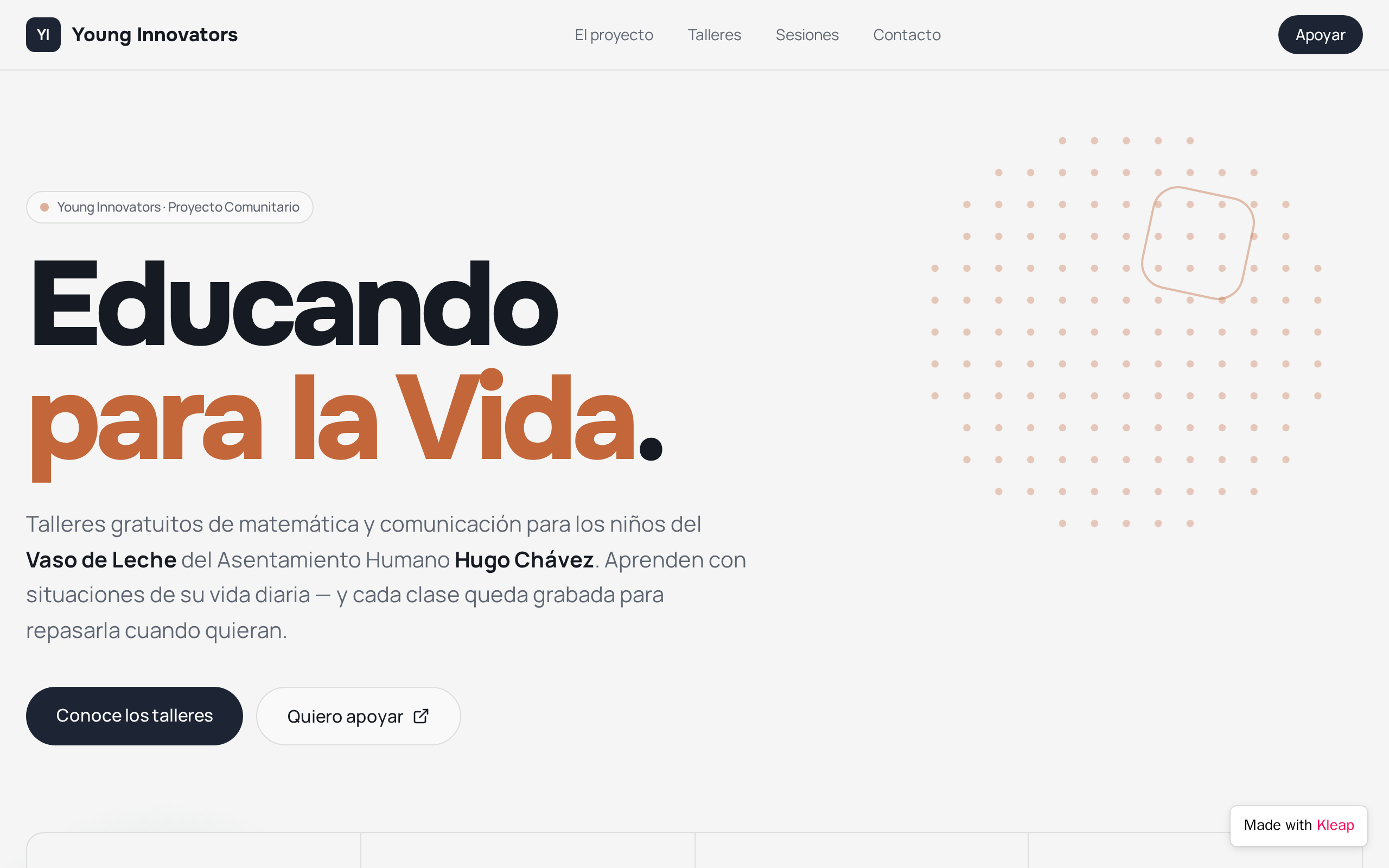 educando para la vida website example