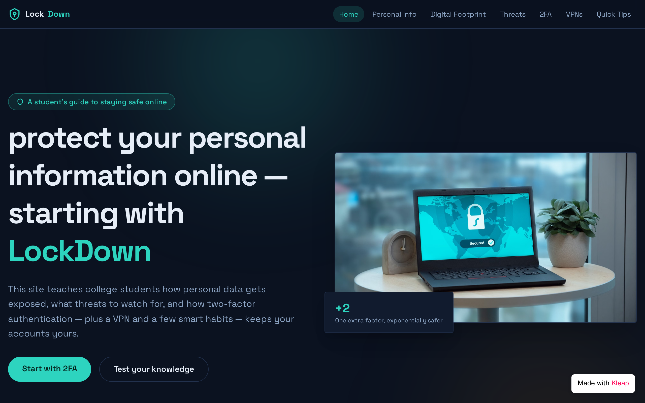 SafeCampus website example