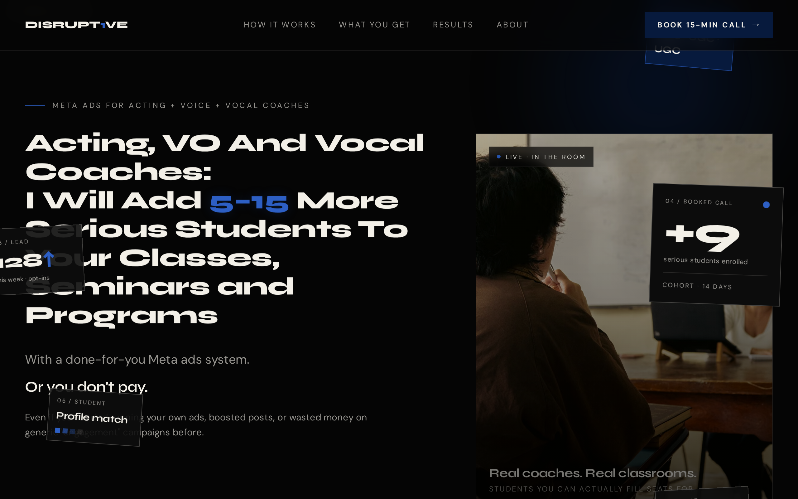 DISRUPT1VE website example
