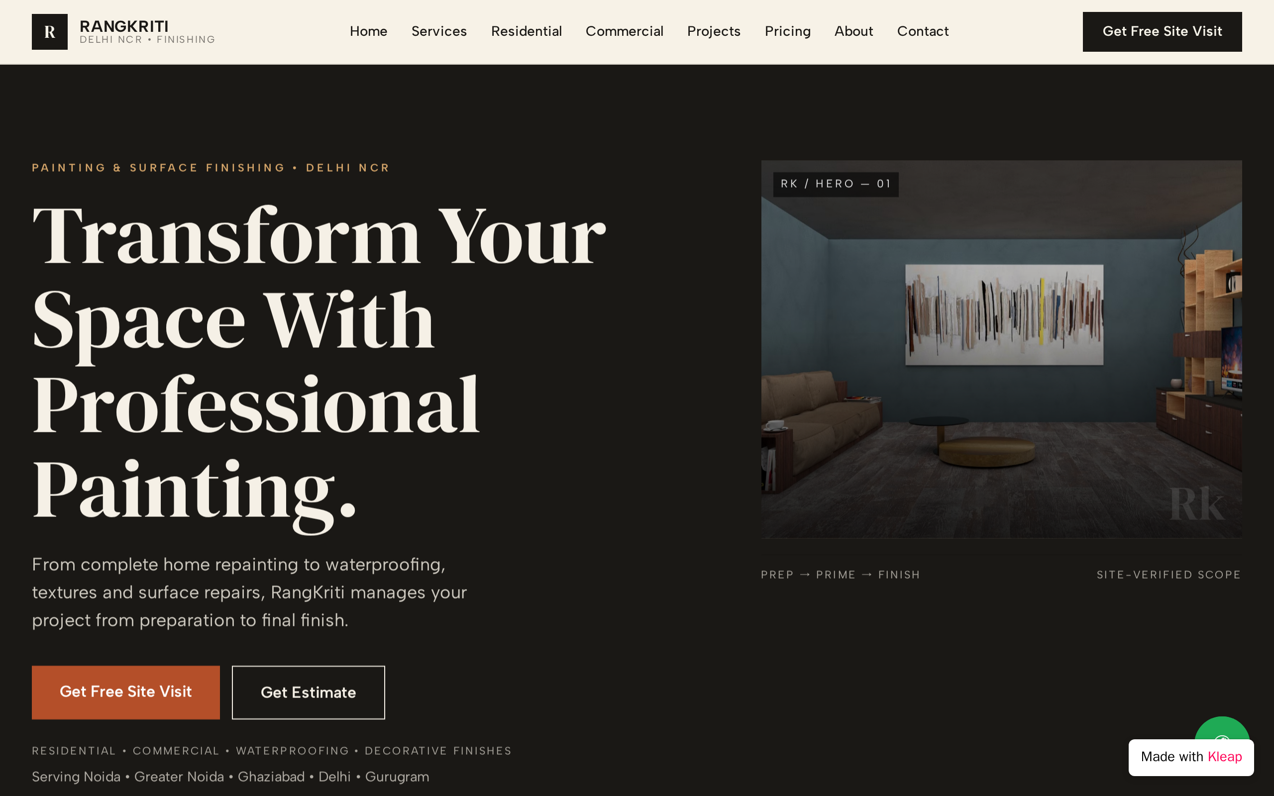 SaaS website example