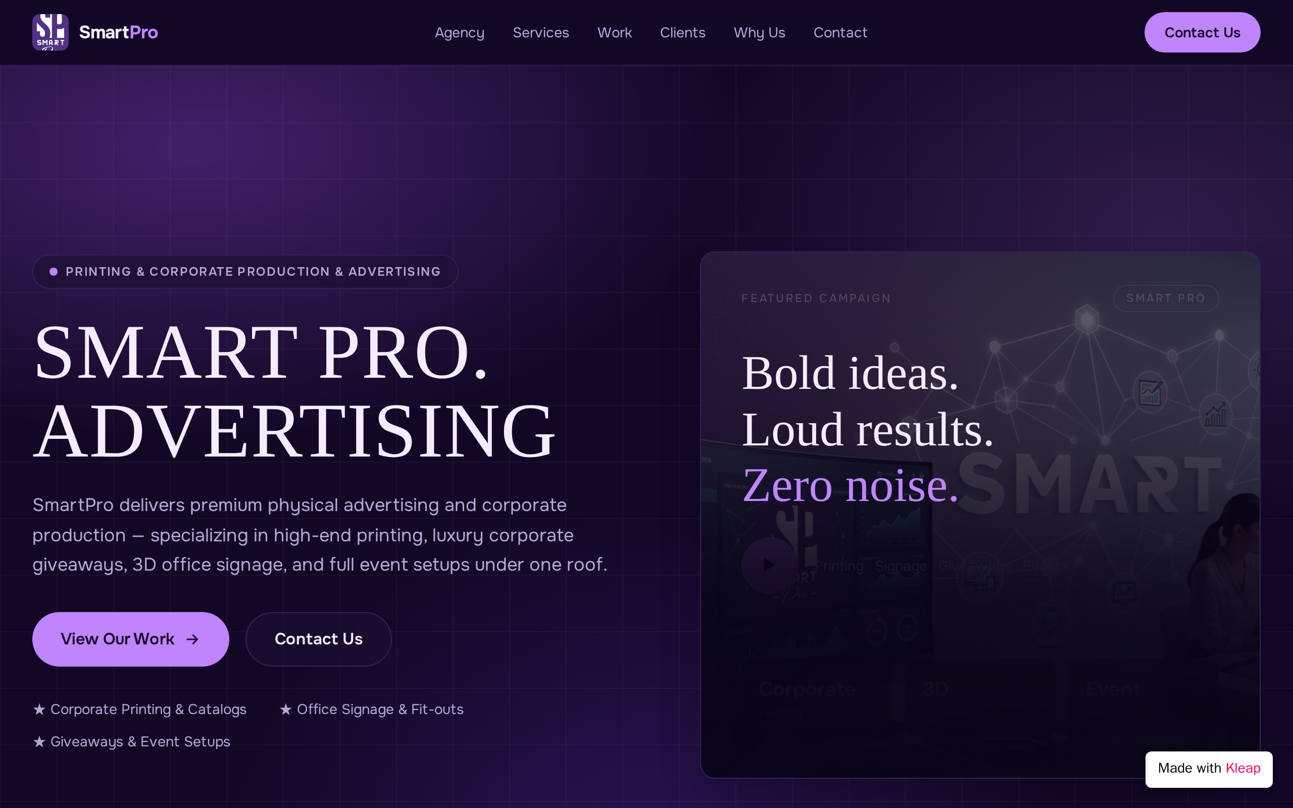 Smart Pro website example